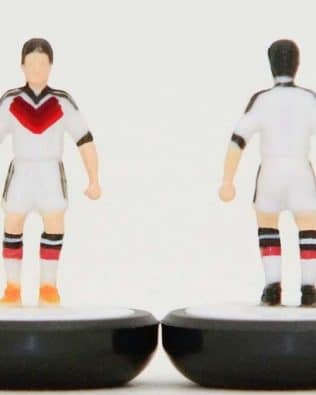 Germany home WORLD CUP 2014 - Team + 2 substitutes and spare keeper (SAME KIT OF THE RODDED KEEPER) in SUBBUTEO REPLICA GREEN BOX from the 70s