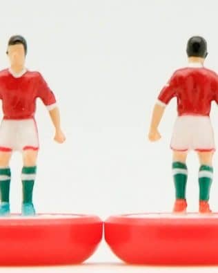 Hungary home EURO 2016 - Team + 2 substitutes and spare keeper (SAME KIT OF THE RODDED KEEPER) in COLORED REPLICA SUBBUTEO BOX (on the cover name, figure and logo of the contained team)