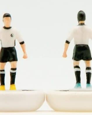 Germany home EURO 2016 - Team + 2 substitutes and spare keeper (SAME KIT OF THE RODDED KEEPER) in SUBBUTEO REPLICA GREEN BOX from the 70s