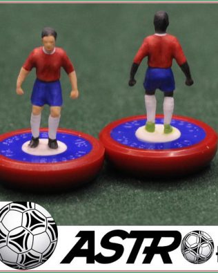 Costa Rica home WORLD CUP 2018 - Team + 2 substitutes and spare keeper (SAME KIT OF THE RODDED KEEPER) in COLORED REPLICA SUBBUTEO BOX (on the cover name, figure and logo of the contained team)