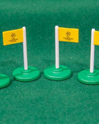 Corner flags with decals ( Champions League - Lega Calcio ) - Big yellow flags Champions League