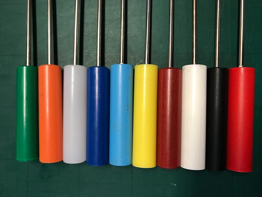 Cylindrical plastic handle