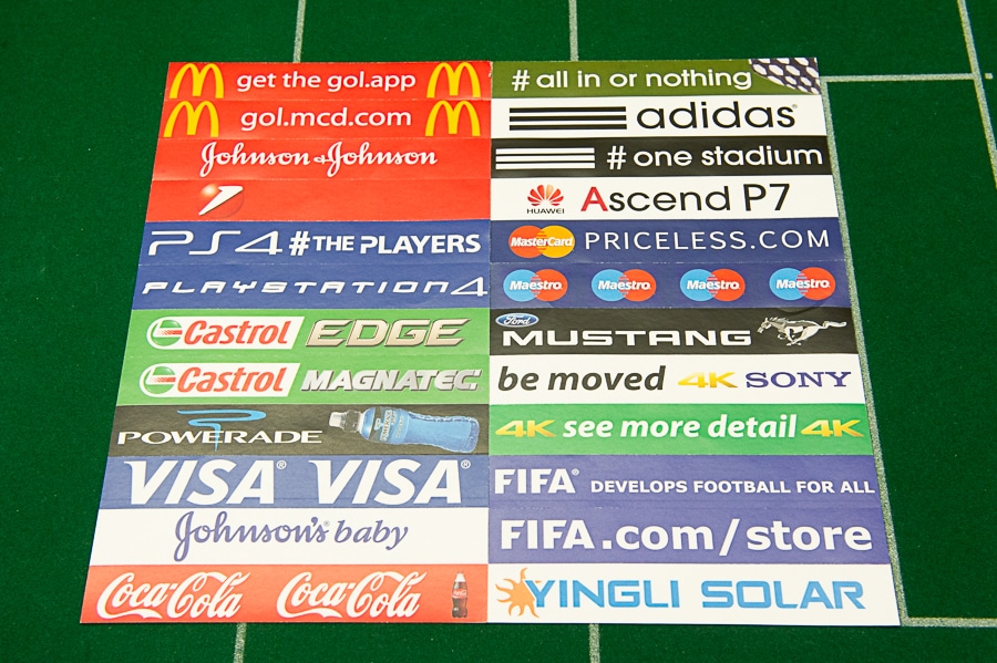 Fence advertising stickers set WORLD CUP