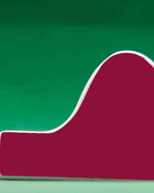 2G plastic tail handle - Burgundy