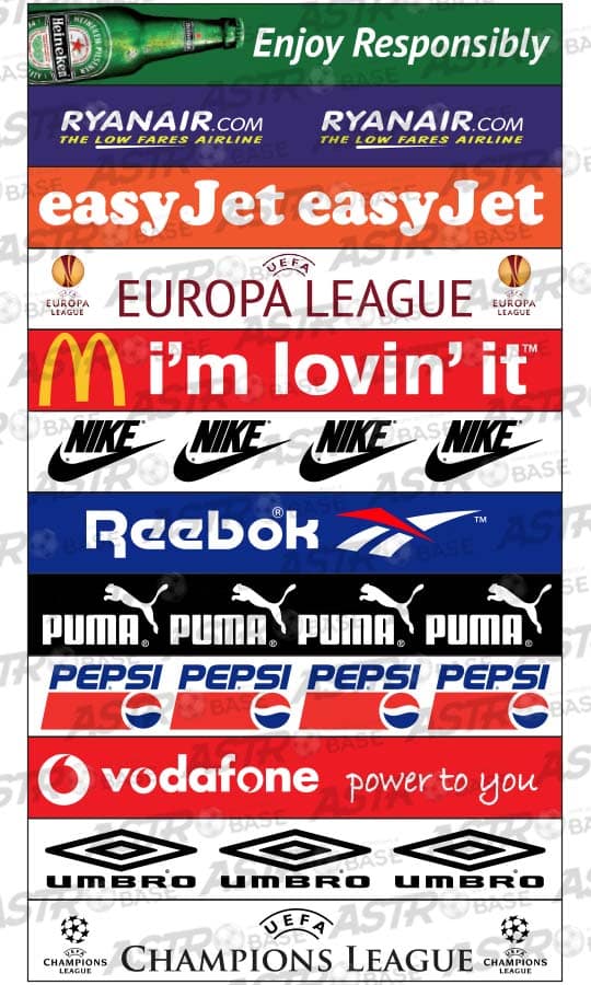 Fence advertising stickers set F