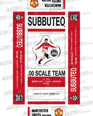 Manchester Utd. 2023/2024 - With 10 slots tray and for short rodded Subbuteo original keepers