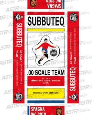 Spain World Cup 2010 - With 10 slots tray and for short rodded Subbuteo original keepers