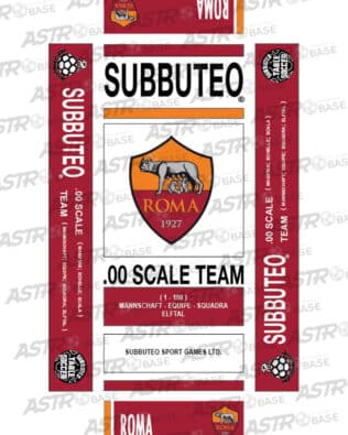 Roma LOGO - With 10 slots tray and for short rodded Subbuteo original keepers