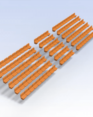 150 seats for Stand T1® and T2® - Orange