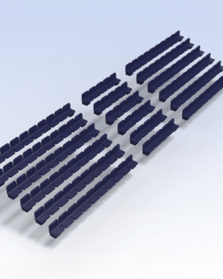 150 seats for Stand T1® and T2® - Steel blue