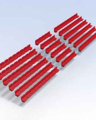 150 seats for Stand T1® and T2® - Red