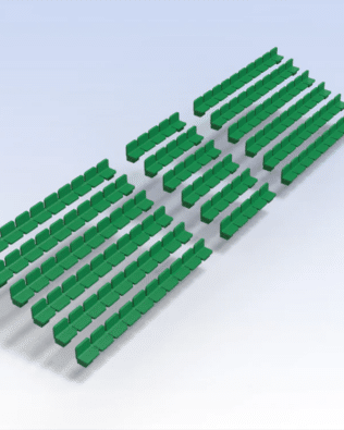 150 seats for Stand T1® and T2® - Green