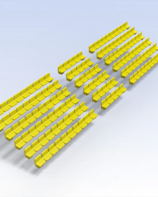 150 seats for Stand T1® and T2® - Yellow