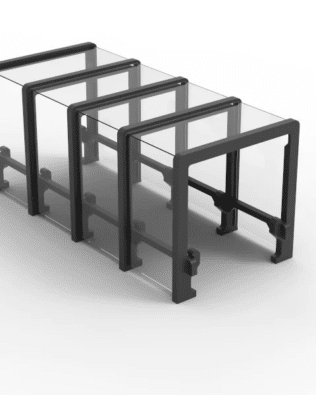 Square tunnel for team exit for Subbuteo Stands C140/61140. - Black