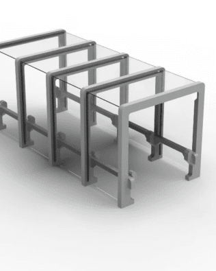 Square tunnel for team exit for Subbuteo Stands C140/61140. - Grey