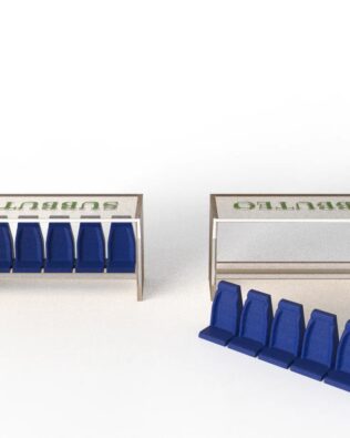 2 rows of 6 seats for original SUBBUTEO benches. - Blue