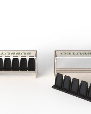 2 rows of 6 seats for original SUBBUTEO benches. - Black