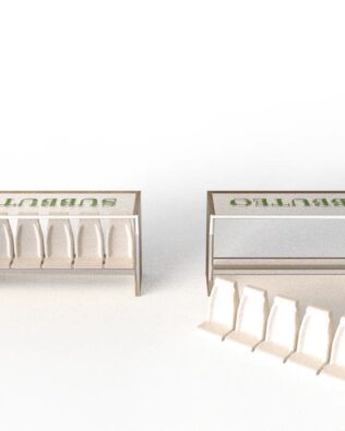 2 rows of 6 seats for original SUBBUTEO benches. - White