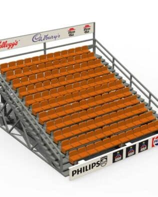 Large modular grandstand (8 variants) - Orange