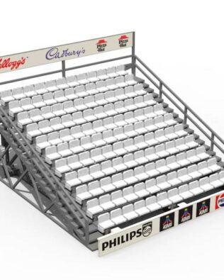 Large modular grandstand (8 variants) - White