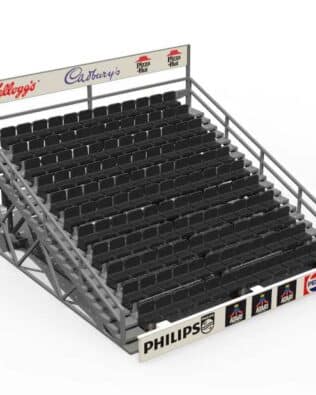 Large modular grandstand (8 variants) - Black