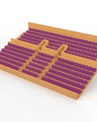 284 rounded seats for the Vintage Subbuteo two-story Grandstand (Ref C141 / C142). - Lila