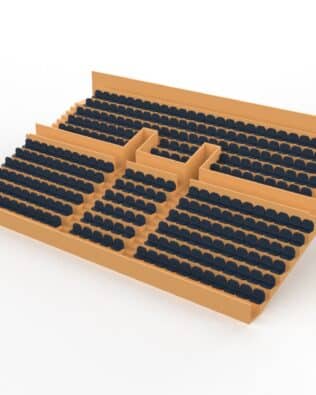 284 rounded seats for the Vintage Subbuteo two-story Grandstand (Ref C141 / C142). - Steel blue