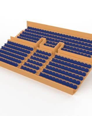 284 rounded seats for the Vintage Subbuteo two-story Grandstand (Ref C141 / C142). - Blue