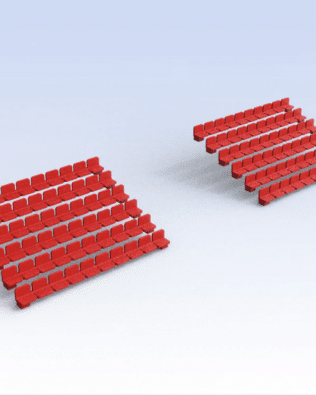 120 seats for Stand T5® - Red
