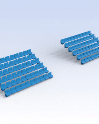 120 seats for Stand T5® - Sky blue