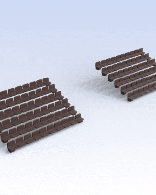 120 seats for Stand T5® - Brown