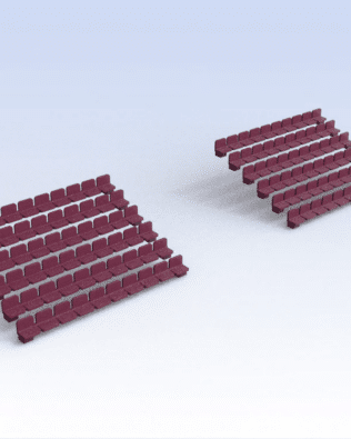 120 seats for Stand T5® - Claret