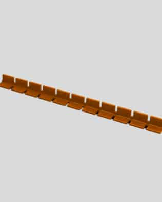 Row of 11 seats for any stand. - Orange