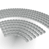 208 round seats for Subbuteo Corner Stand (Ref C143 and 61218). - Image 2