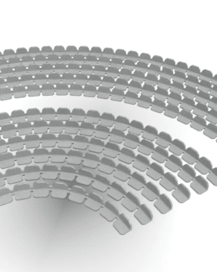 208 round seats for Subbuteo Corner Stand (Ref C143 and 61218). - Grey