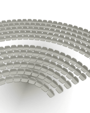 208 round seats for Subbuteo Corner Stand (Ref C143 and 61218). - Concrete Grey
