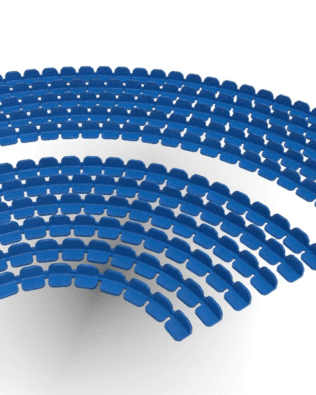 208 round seats for Subbuteo Corner Stand (Ref C143 and 61218). - Blue
