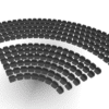 208 round seats for Subbuteo Corner Stand (Ref C143 and 61218).