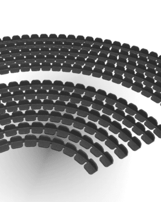 208 round seats for Subbuteo Corner Stand (Ref C143 and 61218). - Black