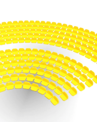 208 round seats for Subbuteo Corner Stand (Ref C143 and 61218). - Yellow