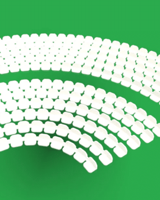 208 round seats for Subbuteo Corner Stand (Ref C143 and 61218). - White