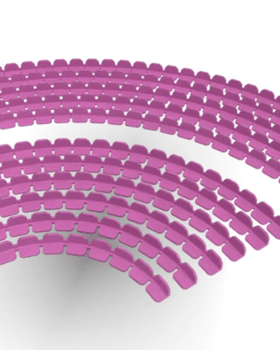 208 round seats for Subbuteo Corner Stand (Ref C143 and 61218). - Lila