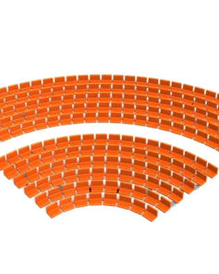 208 Standard seats for Subbuteo Corner Stand (Ref C143 and 61218). - Orange