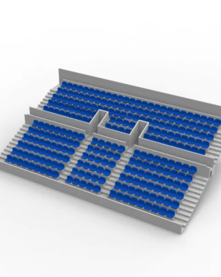 260 round seats for the Subbuteo two-story stand (Ref 61216 and 61217). - Blue