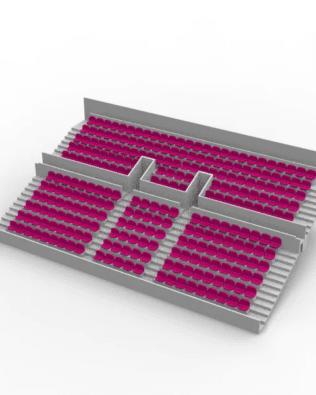 260 round seats for the Subbuteo two-story stand (Ref 61216 and 61217). - Claret