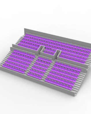 260 round seats for the Subbuteo two-story stand (Ref 61216 and 61217). - Purple