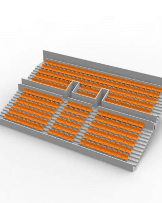 260 round seats for the Subbuteo two-story stand (Ref 61216 and 61217). - Orange