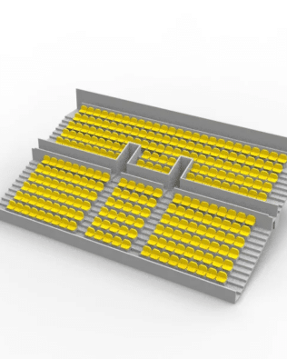 260 round seats for the Subbuteo two-story stand (Ref 61216 and 61217). - Yellow