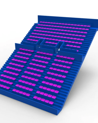 276 backless seats for the Zeugo two-story stand. - Lila
