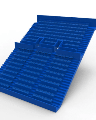 276 backless seats for the Zeugo two-story stand. - Blue